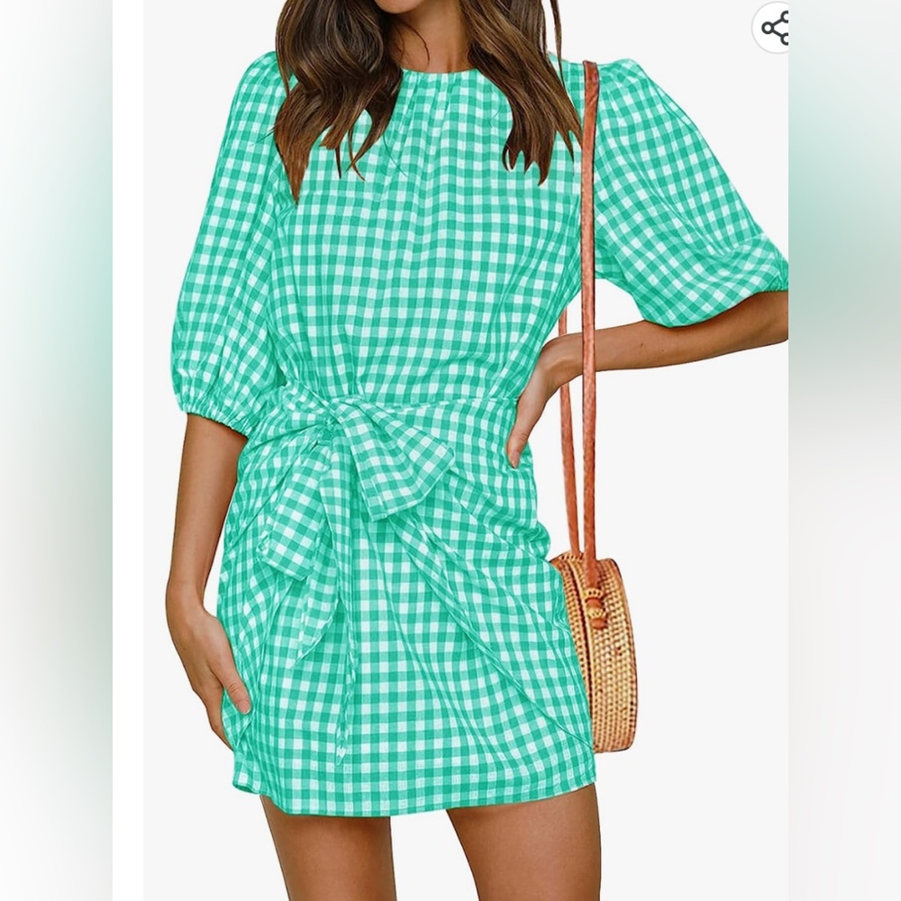 Summer Wrap Crew Neck Dress